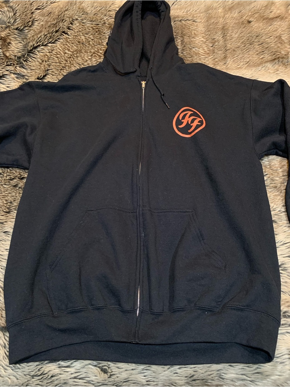 Foo Fighters 2024 tour hoodie cobra graphic. Zip Up Hoodie Black Size XL